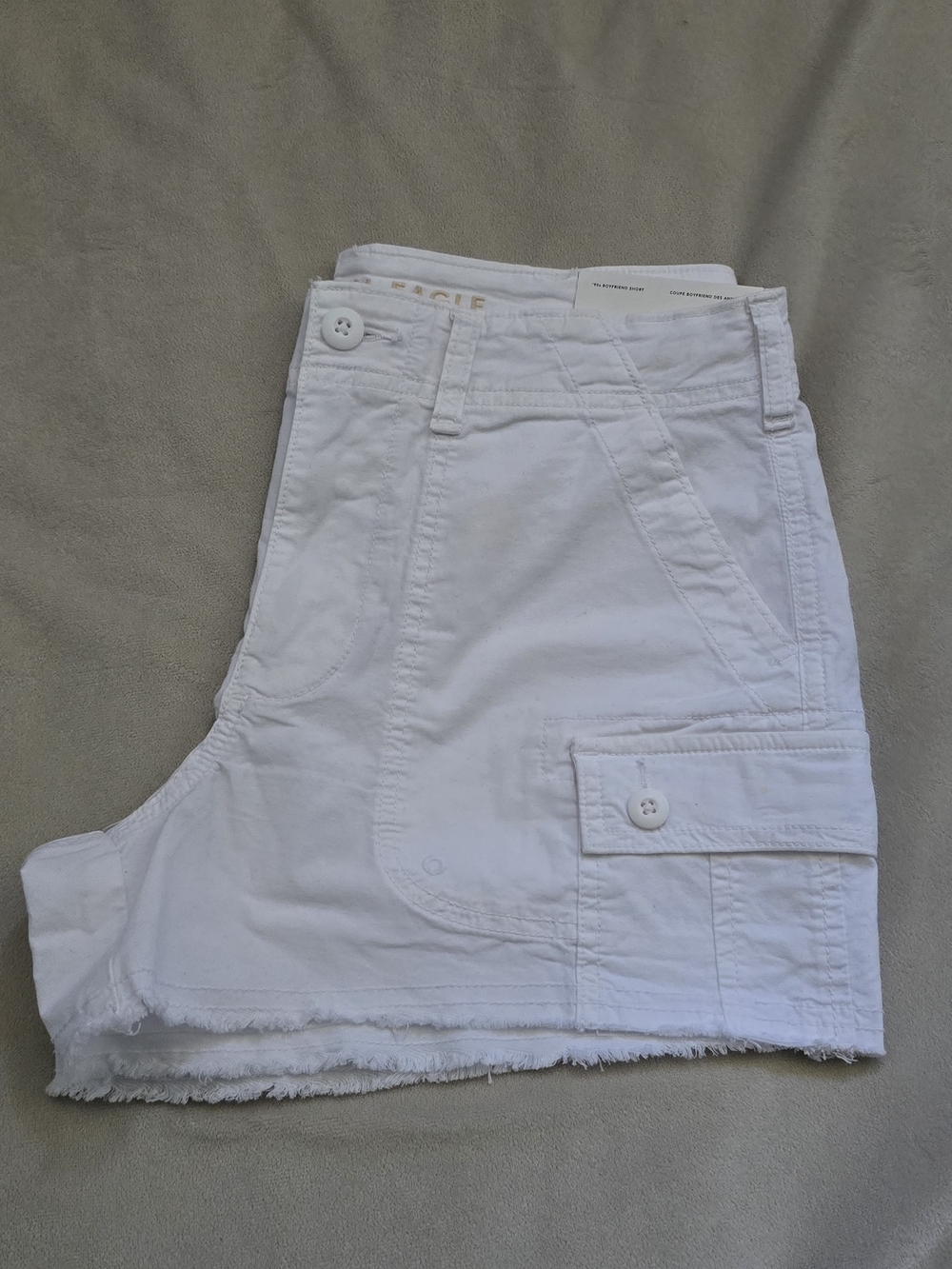 White Cargo Denim Women’s Shorts